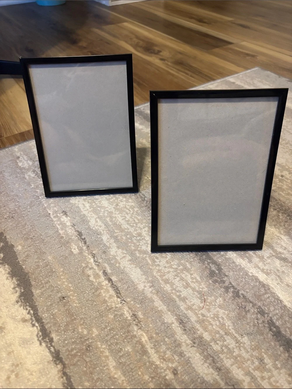 Sleek Black Photo Frames (2) 5x7 or 7x5 - Contemporary Display